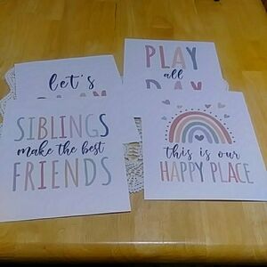 Child's room decor prints, playroom decor